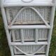 Peacock white rattan headboard 140 + chest