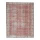 1960s Vintage Persian Handmade Wool Cotton Light Red Area Rug 280x360