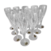 Flutes à champagne cristal taillées main