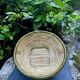 Large wicker and brass fruit bowl by Gabriella Crespi from the 1960s.