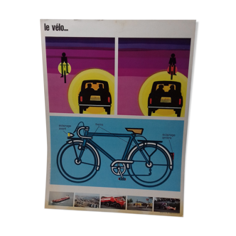 School instructional poster "le velo" offered by Antar