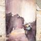 Oil on canvas signed Monique Humbert, abstract composition, wall painting, interior decoration.