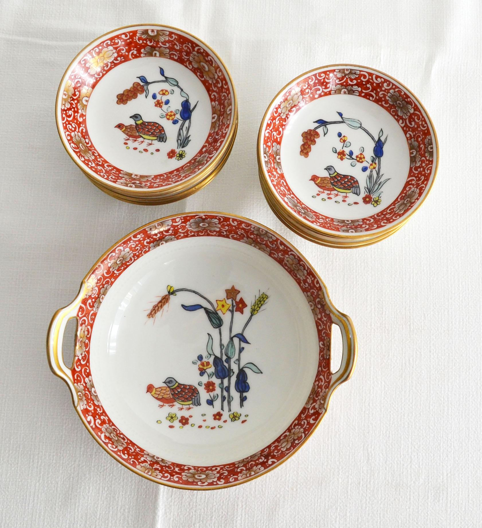 Cups and bowl in haviland porcelain