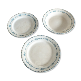 Set de 3 plats ronds en terre de Fer Salins Sartene