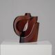 Sculpture en verre géométrique abstraite, Pays-Bas, années 1980