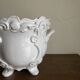Moustiers Lallier white earthenware floor planter D30cm