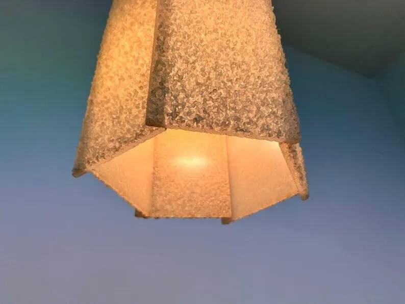 Plastic Epoxy Resin Mid Century Pendant, Czechoslovakia, 1970s