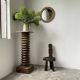 Brutalist stool with African influence
