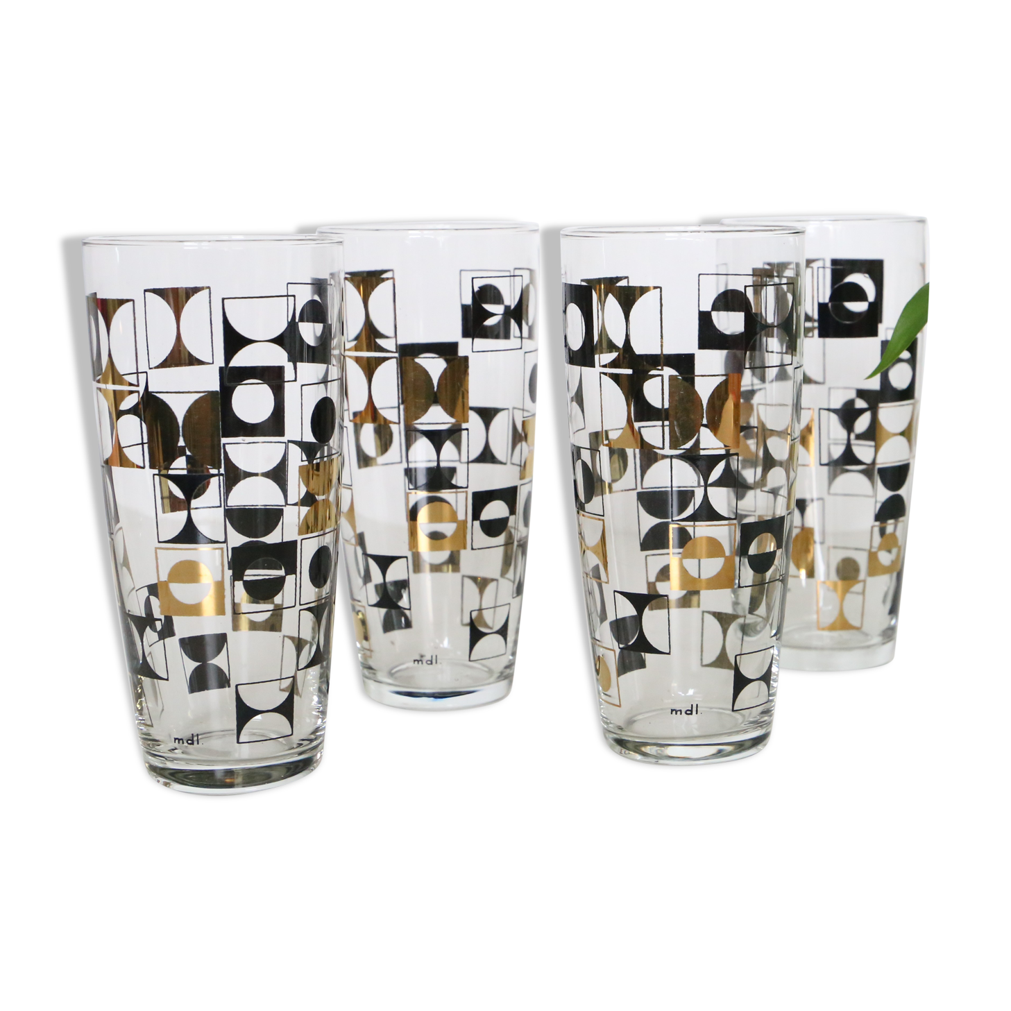 Set de 4 verres à long drink MBL années 60