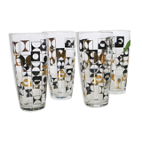 Set of 4 long drink glasses MBL, 60s