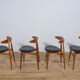 Chaises de salle à manger danoises ch33 du milieu du siècle par Hans J. Wegner pour Carl Hansen & Son