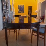 Louis XVI oval table in mahogany, 2 extensions