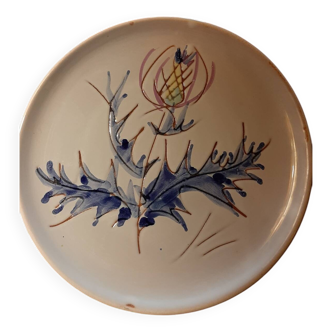 Assiettes plates Vallauris chardon
