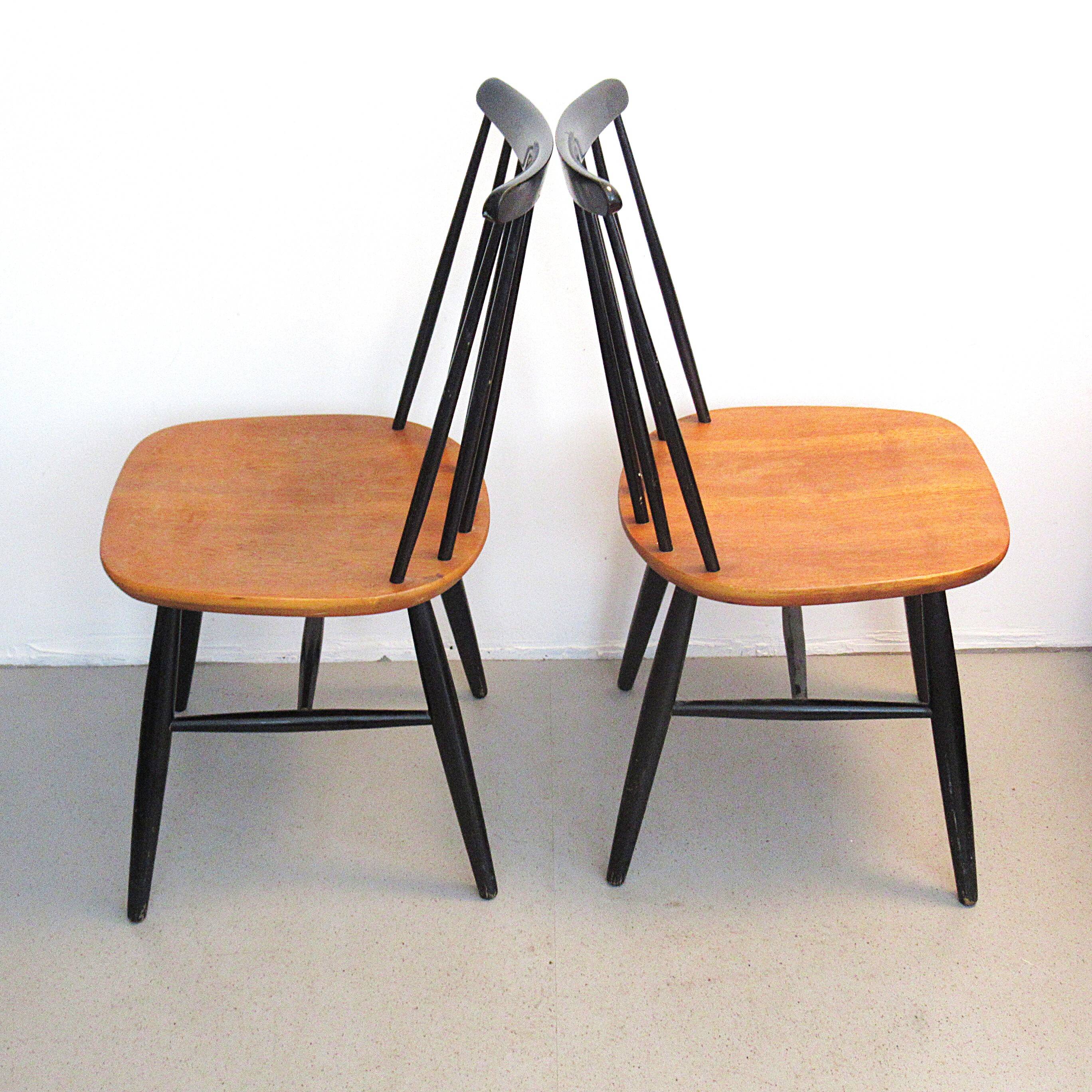 Paire de chaises suédoises Fanett Ilmari Tapiovaara 1960