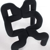 Vintage black Terje Ekstrøm Ekstrem armchair Stokke Varier