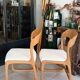 Ancienne paire de chaises Baumann traîneau vintage