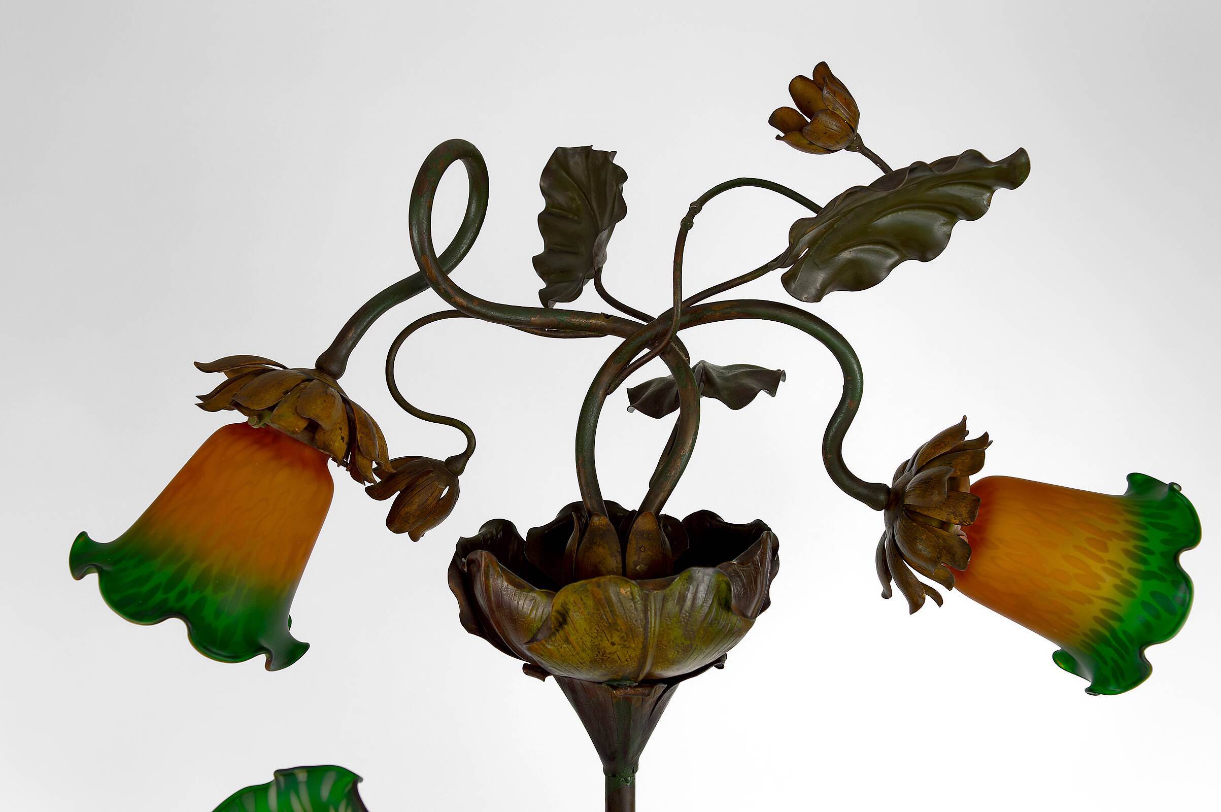 Japanese-style Heron floor lamp, Art Nouveau, France, circa 1900