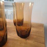 Amber orangeade set - 1 pitcher - 6 glasses - 2 small glasses