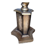 Silver carved wood floor lamp from the 1940s