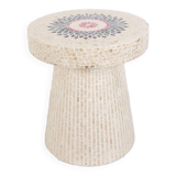 Table basse en mosaïque de perles de style champignon