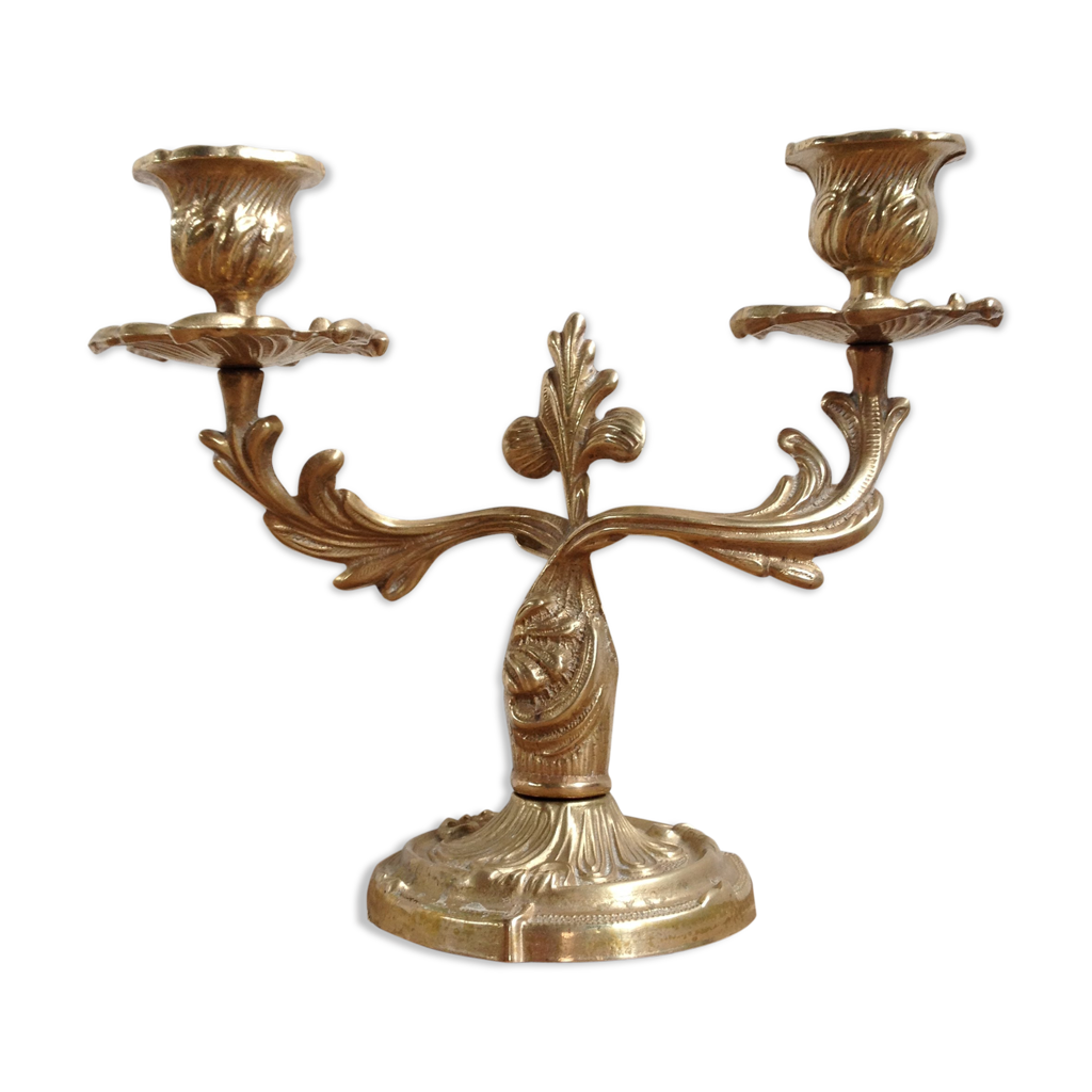 Candélabre en bronze doré Selency