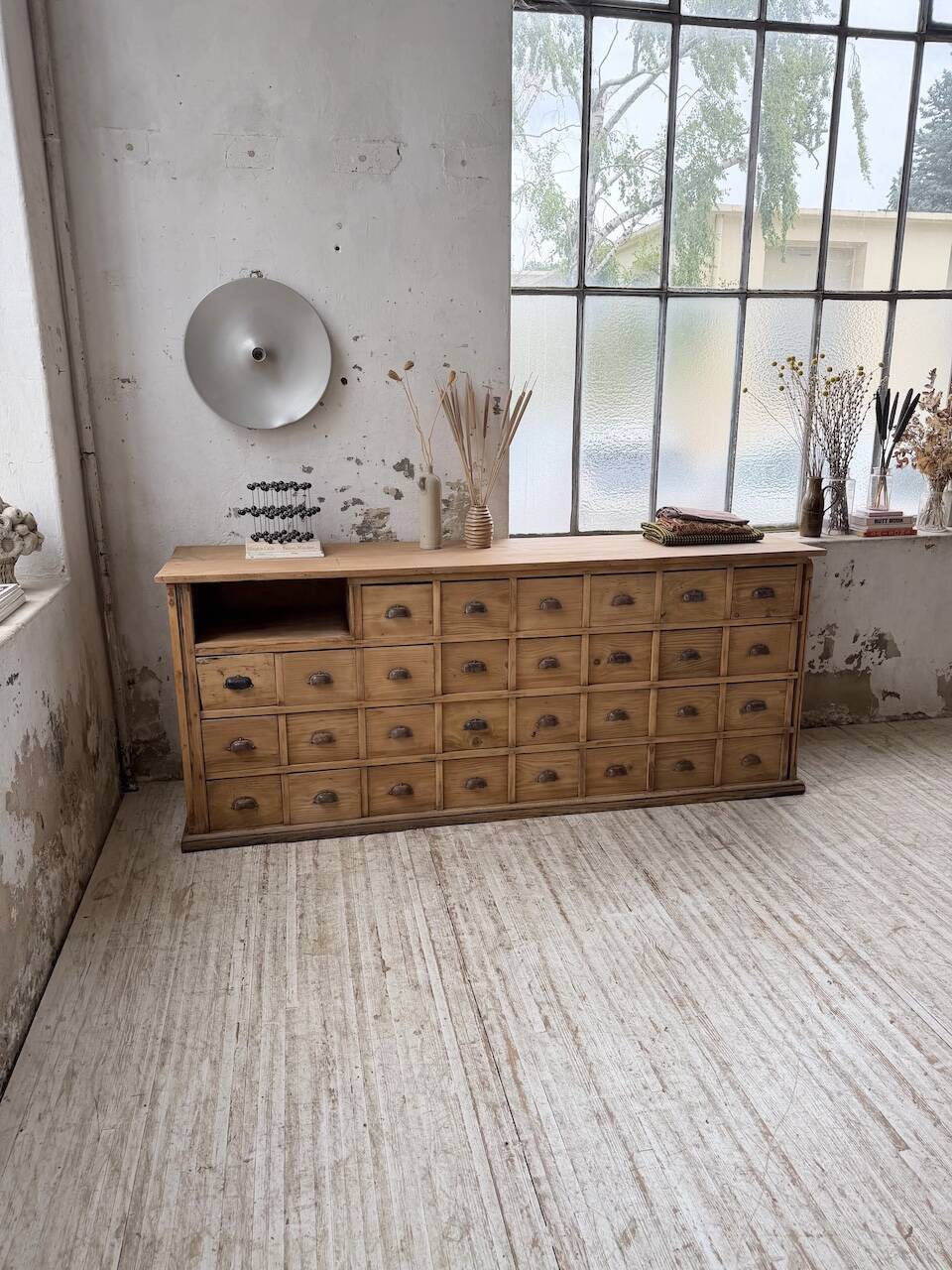 Meuble de métier pin XL années 50