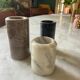 Series of 3 vintage marble candle holders