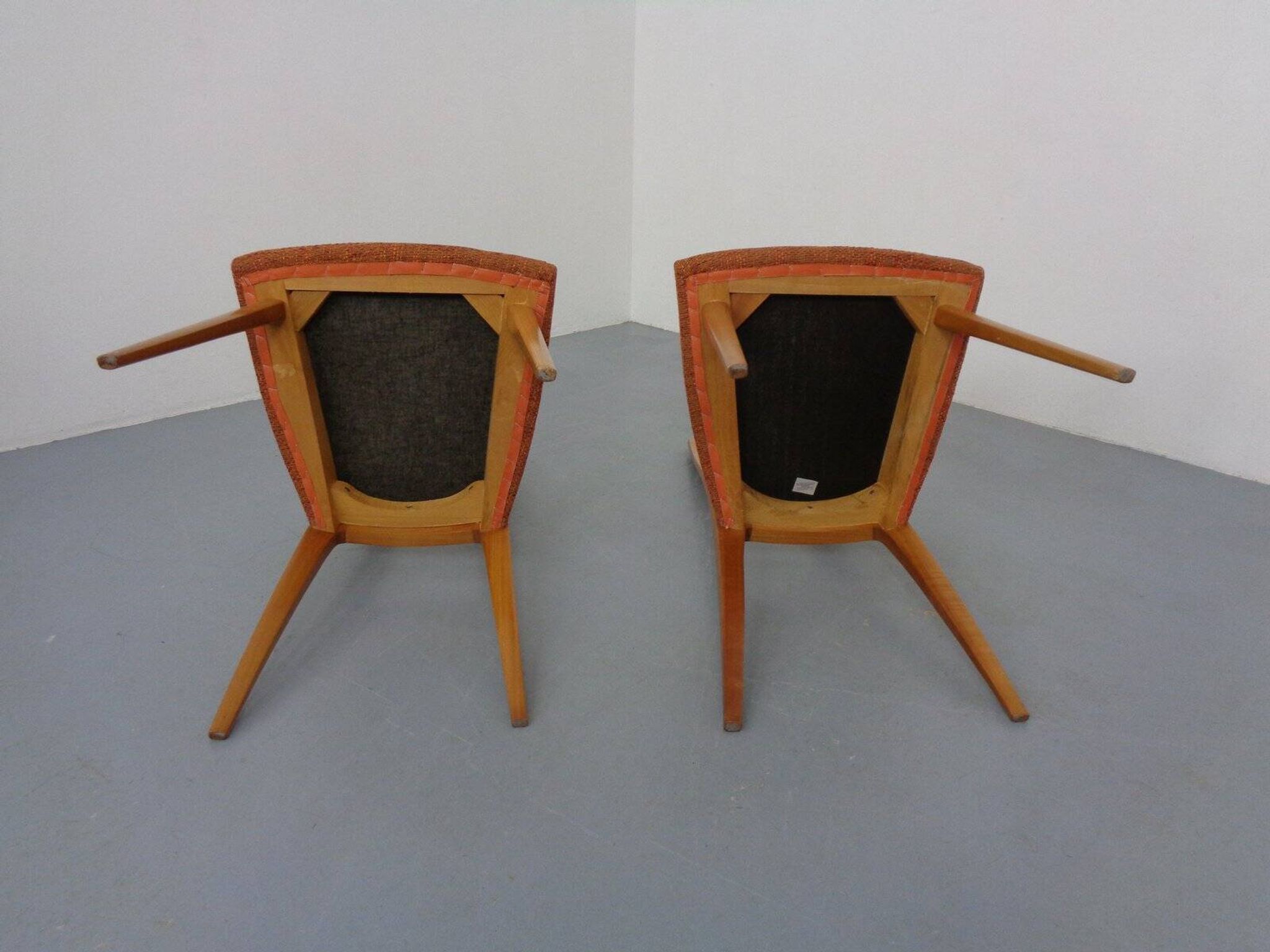 Cherry wood chairs by Ernst-Martin Dettinger, Germany, 1960s, set of 2.