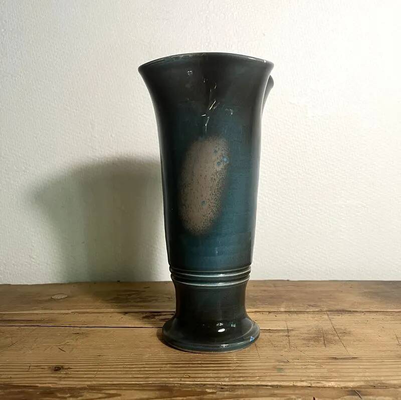 Vintage glazed ceramic vase