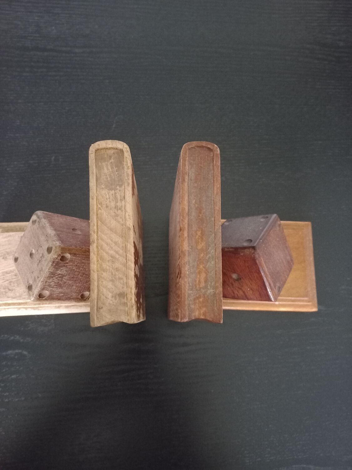 Wooden bookends