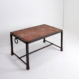 Brutalist Spanish Iron and Tile Coffee Table - circa 1920s