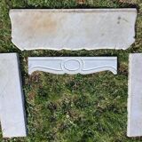 White marble fireplace mantel