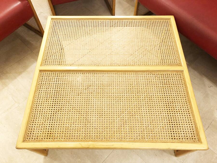 Cane coffee table, 1970