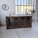 Enfilade display cabinet, solid oak, 1920.