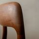 Vintage Danish Teak Dining Chairs Model 75 Niels O. Møller 1950s Set of 4