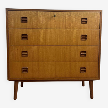 Scandinavian chest of drawers with 4 vintage teak drawers, 1960s