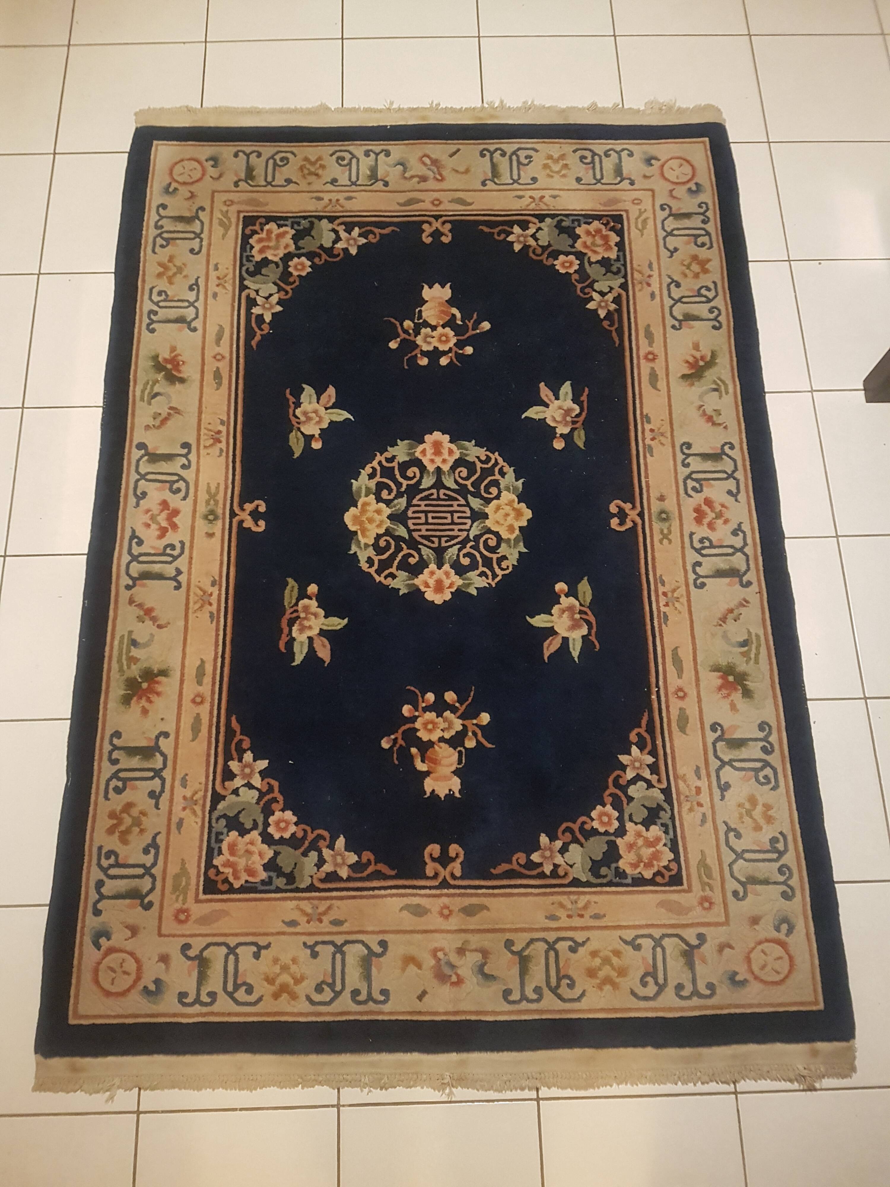 Chinese carpet 100% wool 141x208cm