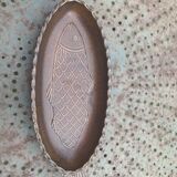 Glazed ceramic dish with fish pattern in relief friesbud melitta germany katen geschler 70