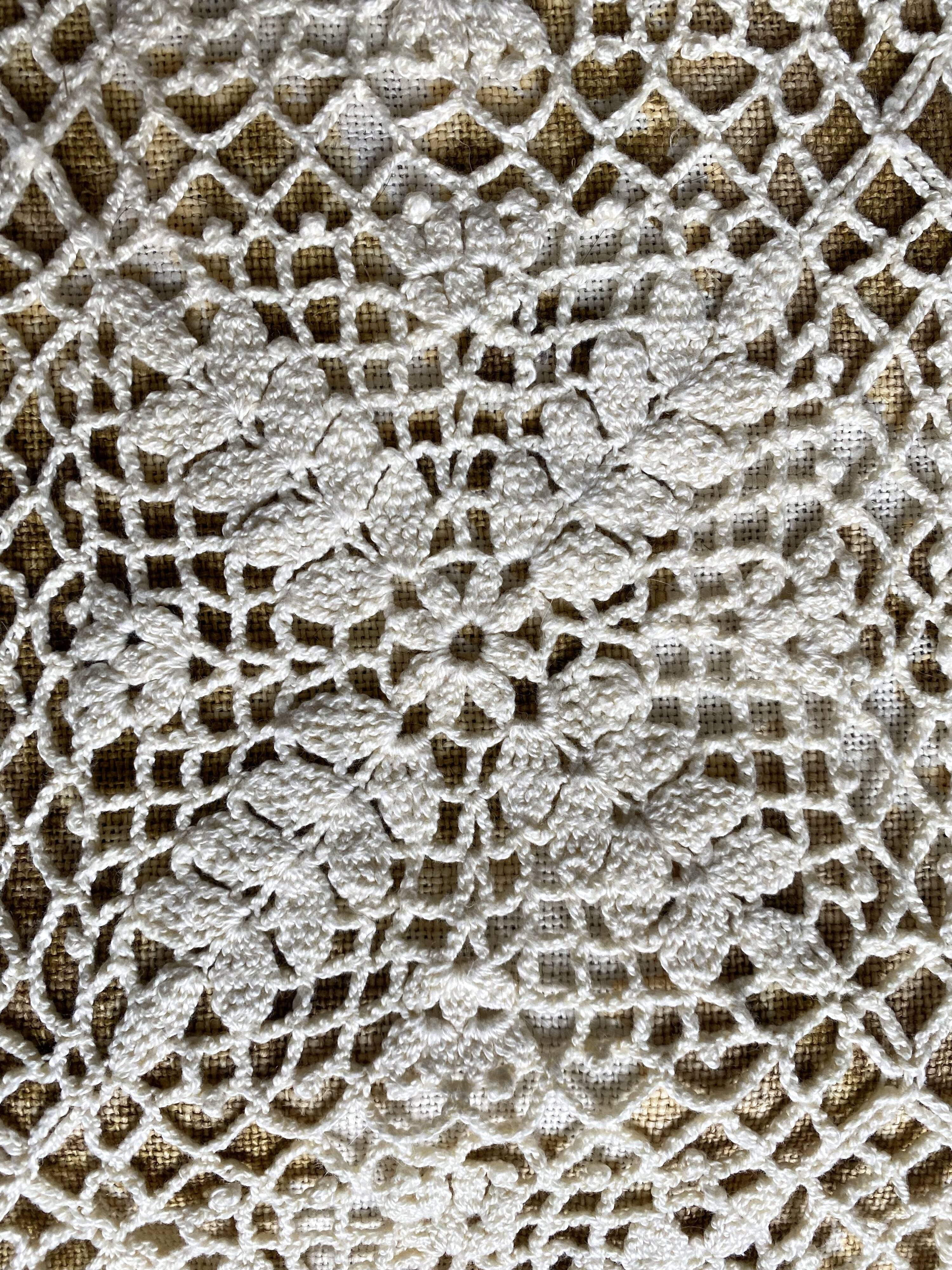 Plaid, crochet bedspread 90X140 cm