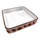 Deep serving dish, Niderviller France earthenware, "Prunes" collection