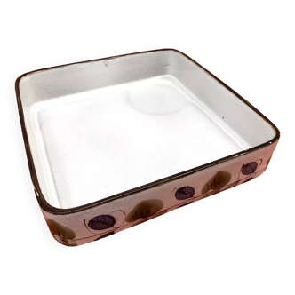 Deep serving dish, Niderviller France earthenware, "Prunes" collection