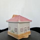 Tirelire en porcelaine vintage forme de maison