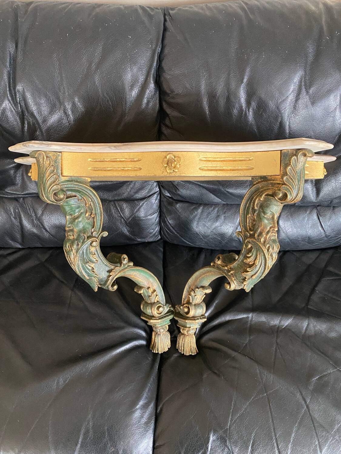 Very beautiful marble and gilded wood console.