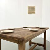 Small old farmhouse table with square legs