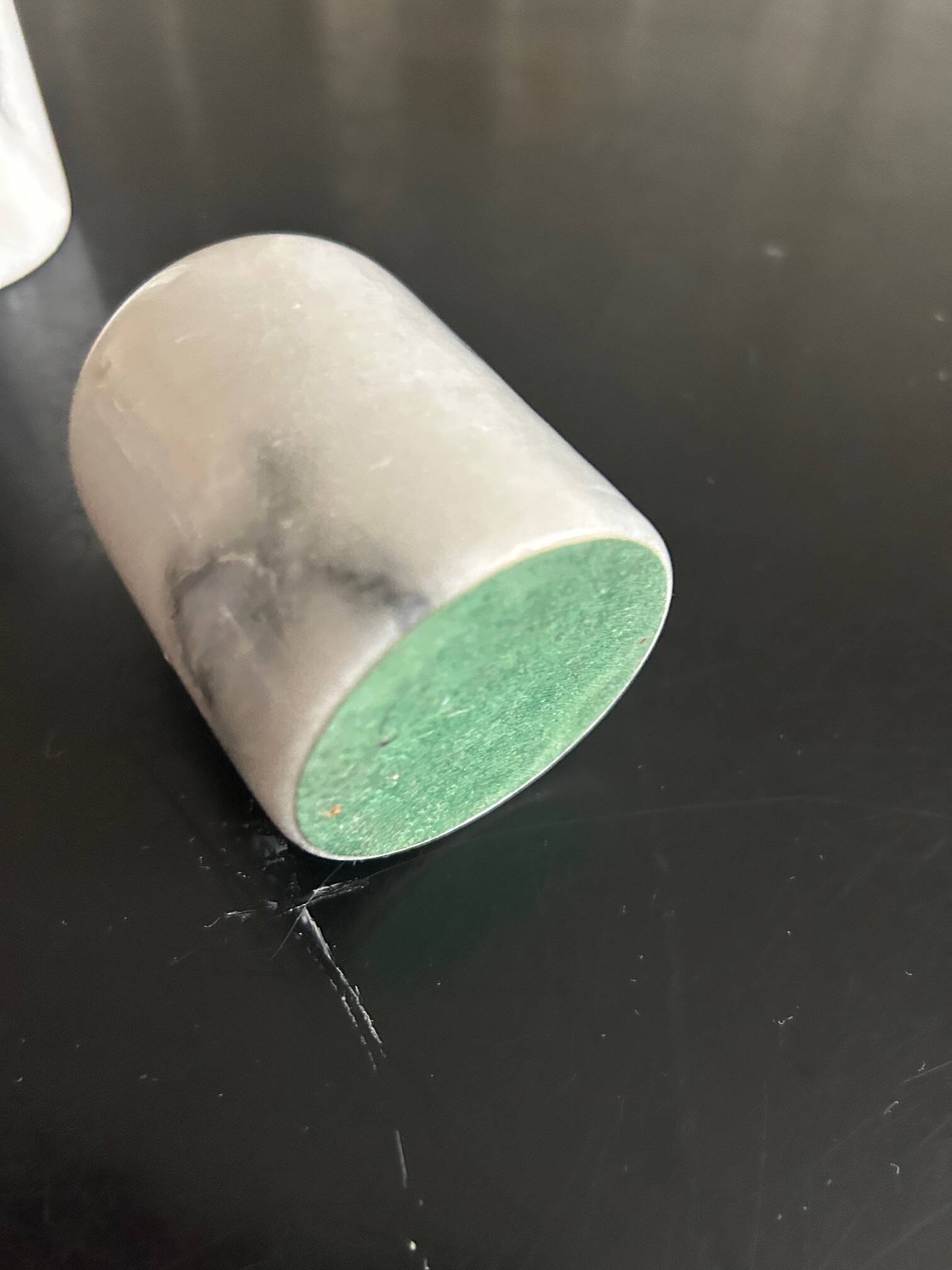 pair of marble candlesticks