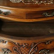 Coffin commode in walnut, Louis XV style, 20th century.