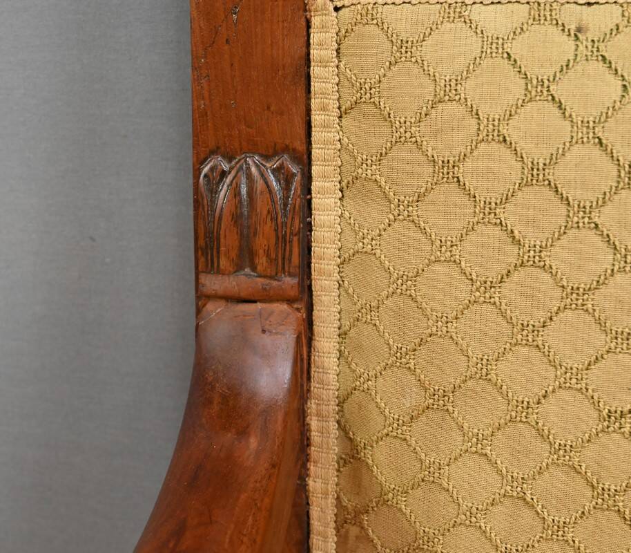 Mahogany landing sofa, Restoration period – Part 1, 19th century