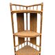 Etagère d'angle en rotin