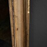 Oil on canvas 19th century young child carrying his cat gilded frame