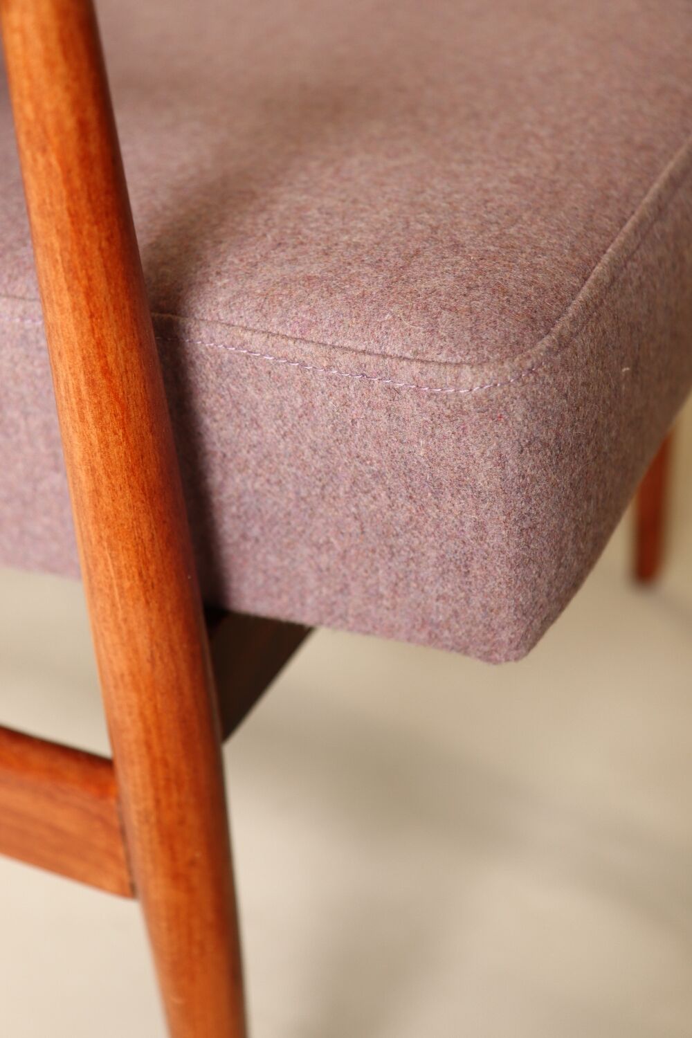 Wood armchair living Room chair oryginal design by H.Lis  renovated armchair longue chair Mid century modern design wooden armchair for salon